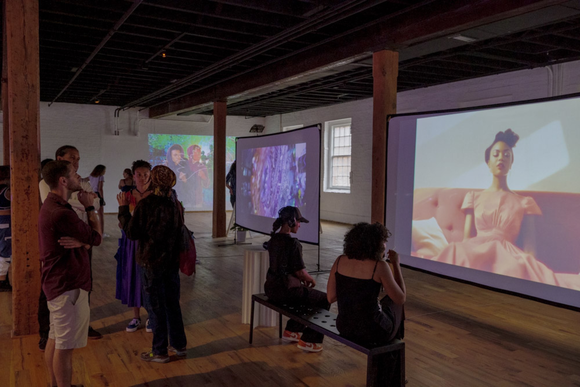 AVC Fest installation: depth-tracked figure floating inside the Pepper's Ghost cabinet
